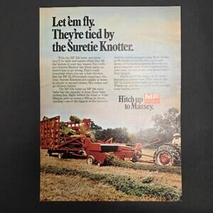 Vintage Massey Ferguson Hay Baler Advertisement – Suretie Knotter – Farm Equipme